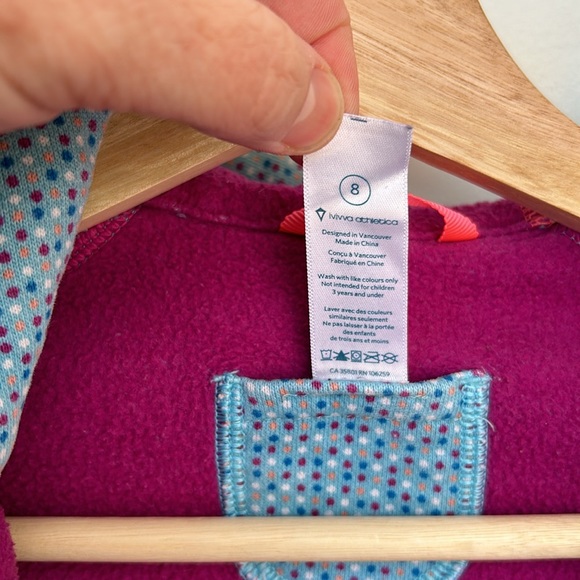 Ivivva by lululemon scuba zippered hooded jacket size 8 - Picture 6 of 7